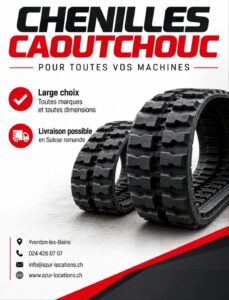 Chenilles caoutchouc neuves